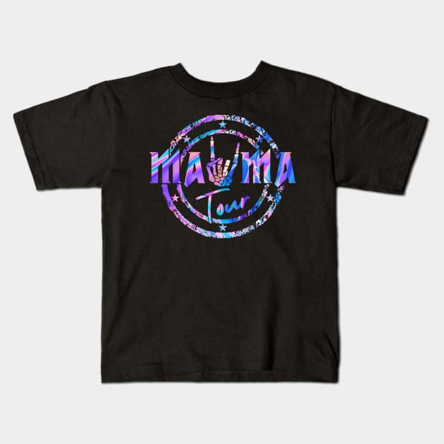 The Motherhood Tour, Some Days It Rocks Me, Mama Skeleton, Funny Mama Tour (2 Sided) Kids T-Shirt by kumikoatara